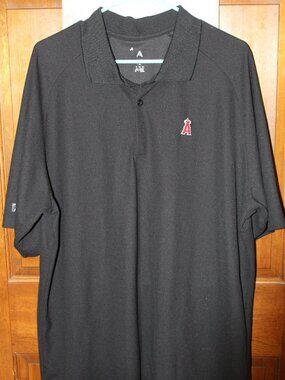 ANAHEIM ANGELS MENS POLO SIZE XL BLACK